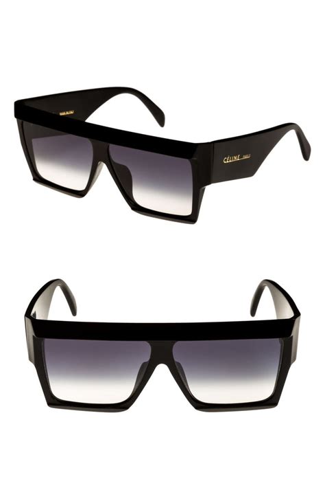 celine sunglasses shadow ombre|Celine 60mm flat top sunglasses.